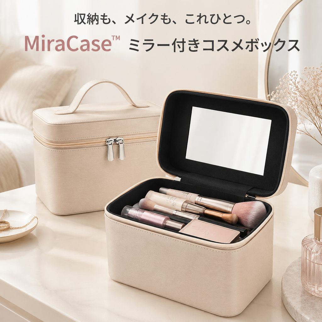 MiraCase™ ミラー付きコスメボックス