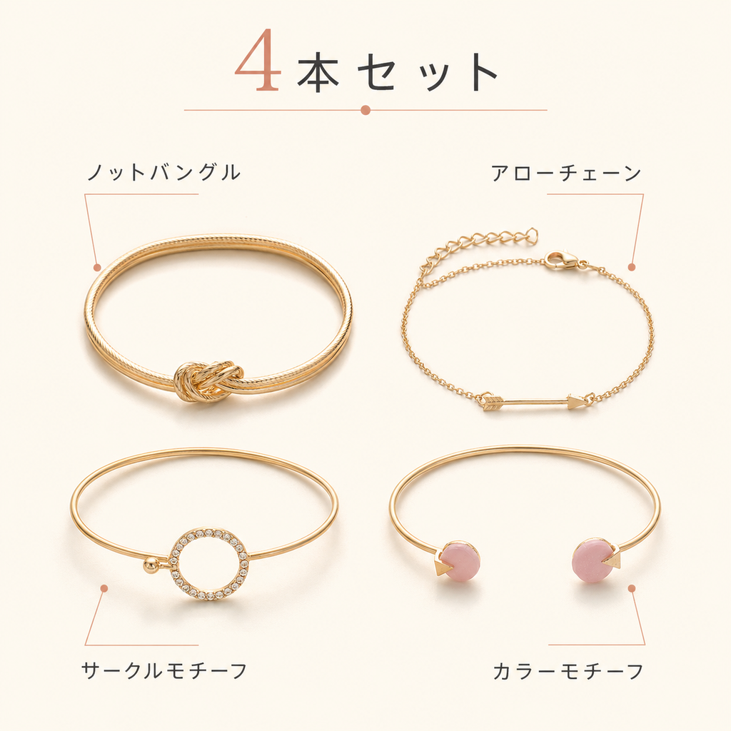 LunaLayer™ 4連ブレスレットセット