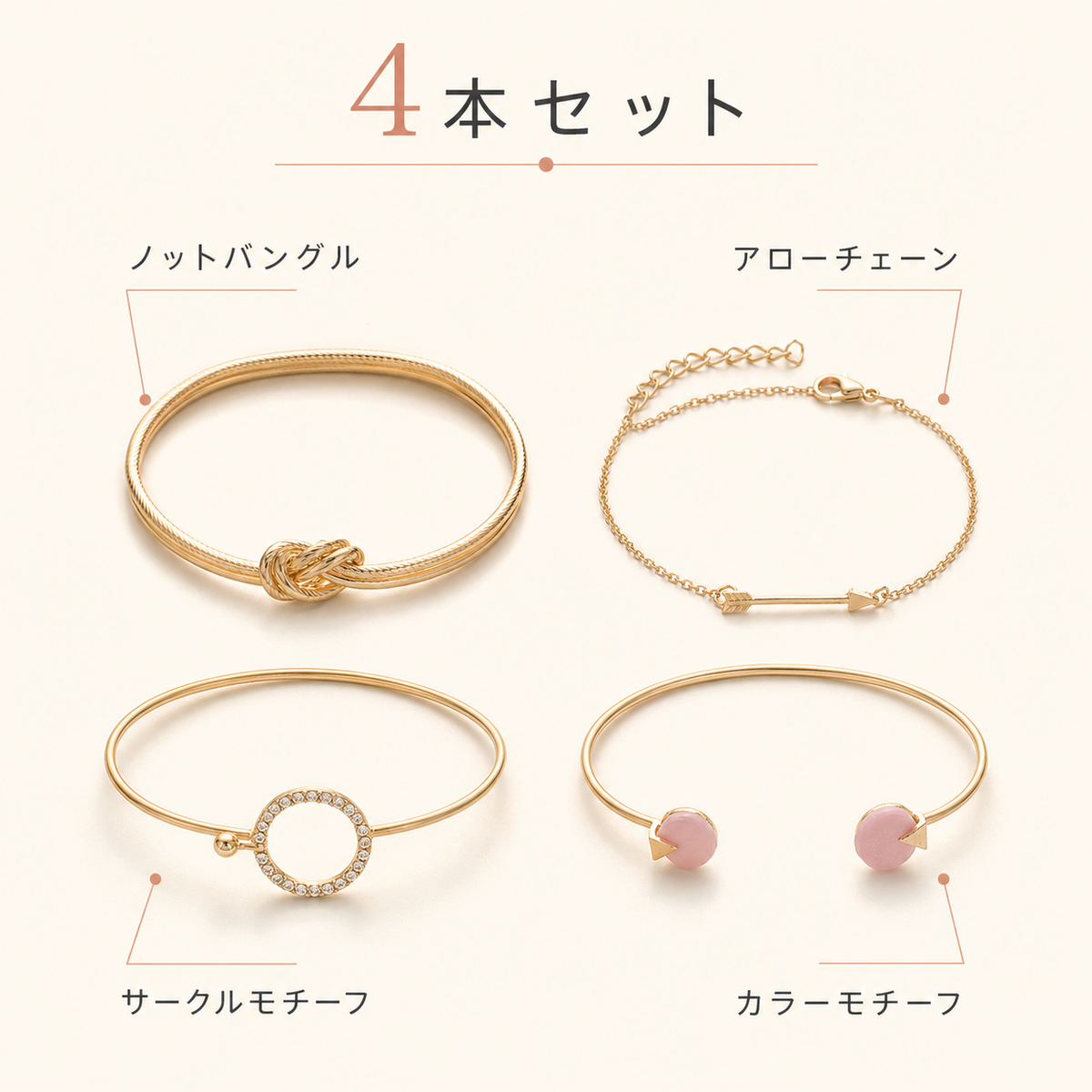 LunaLayer™ 4連ブレスレットセット
